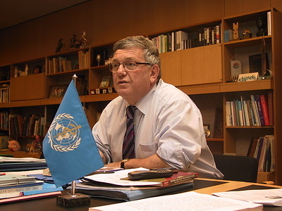 Former Regional Director Dr Marc Danzon in his office