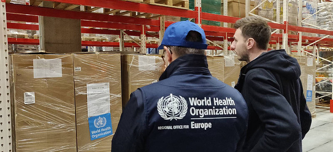 On 7 April, 2022 WHO Regional Director for Europe visited WHO warehouse in Lviv from where life-saving health supplies are dispatched across Ukraine. So far 185 tonnes have arrived & 110 have been sent on. Empty shelves here mean that supplies are getting to those in need! But safe passage remains a key issue. - https://www.who.int/europe/news/item/06-04-2022-in-solidarity-with-the-health-workers-of-ukraine-this-world-health-day